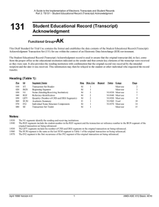 TS 131 - Transcript Acknowledgment