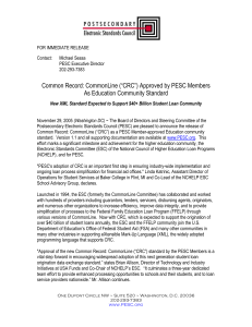 Common Record: CommonLine (“CRC”) Approved by PESC