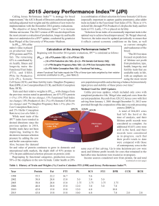 2015 Jersey Performance Index™ (JPI)