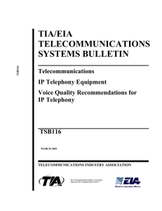 tia/eia telecommunications systems bulletin