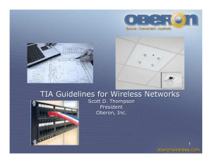 TIA Guidelines for Wireless Networks