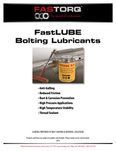 FastLUBE Bolting Lubricants