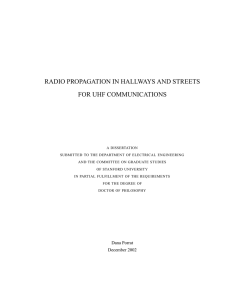radio propagation in hallways and streets for uhf