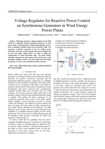 Voltage Regulator for Reactive Power Control on Synchronous