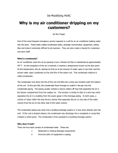 Why is my air conditioner dripping on my customers?
