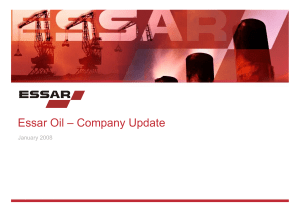 Essar Oil – Company Update