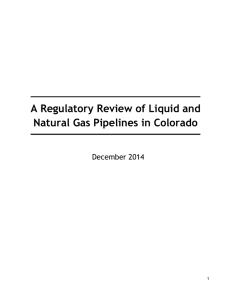 A Regulatory Review of Liquid and Natural Gas Pipelines in Colorado