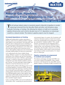 Natural Gas Pipelines: Problems From Beginning to End