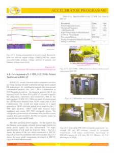 Development of 1.3MW, 352.2 MHz Pulsed Test Stand at RRCAT