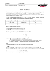 FCC documentation on the devices