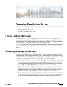 Preventing Unauthorized Access