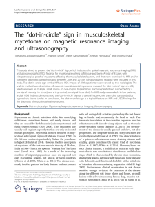 The “dot-in-circle” sign in musculoskeletal mycetoma on magnetic