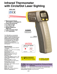 Infrared Thermometer with Circle/Dot Laser Sighting