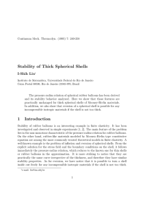 Stability of Thick Spherical Shells - Instituto de Matemática