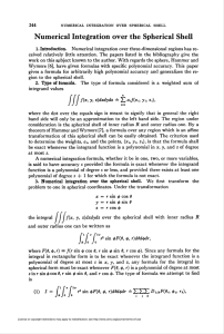 Numerical Integration over the Spherical Shell