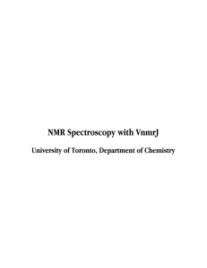 NMR spectroscopy using VnmrJ - chemistry