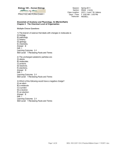 BIOL 105 S 2011 CH 2 Practice Midterm Exam 1 110307.1