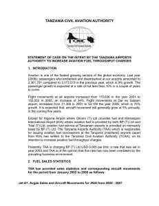 statement of case on the intent by the tanzania airports authority to