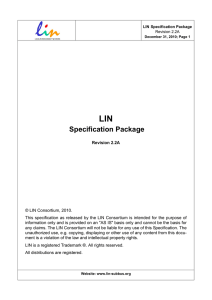 LIN Specification Package