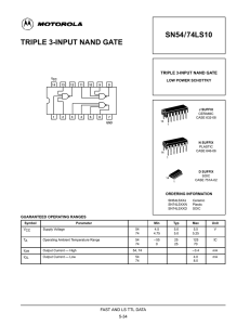 TRIPLE 3-INPUT NAND GATE SN54/74LS10