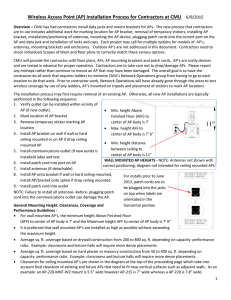 AP installation document for Contractors