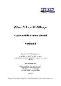 CL-S Command Reference 2.01