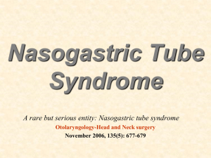 Nasogastric Tube Syndrome