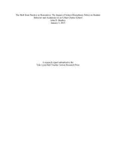 The Impact of School Disciplinary Policy on Student Behavior and