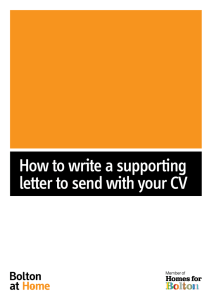 How to write a supporting letter to send with your CV