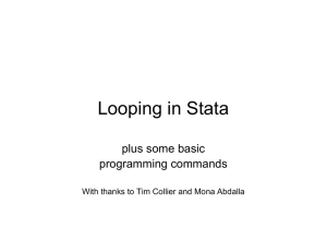 Looping in Stata
