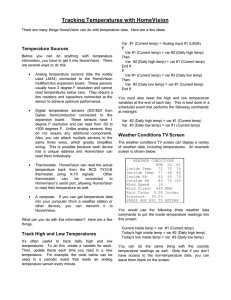 Tracking Temperatures with HomeVision