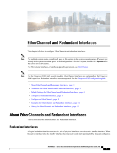 EtherChannel and Redundant Interfaces