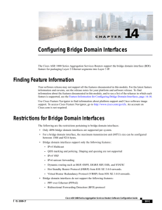 Configuring Bridge Domain Interfaces