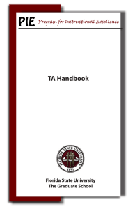 TA Handbook PIE Program - Program for Instructional Excellence