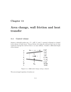 Area change, wall friction and heat transfer