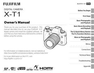 the X-T1 manual