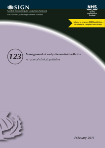 Management of early rheumatoid arthritis. (SIGN Guideline No 123)