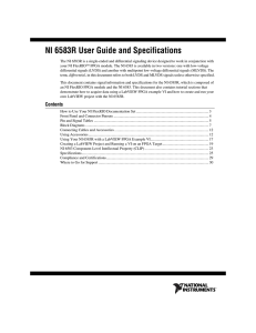 NI 6583R User Guide and Specifications