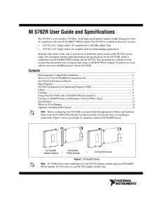 NI 5762R User Guide and Specifications