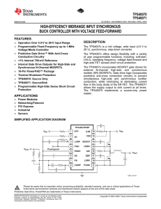 TPS40070 TPS40071 - Texas Instruments