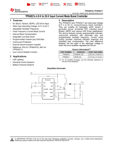 TPS4021x 4.5-V to 52-V Input Current Mode