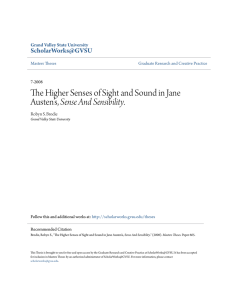 The Higher Senses of Sight and Sound in Jane Austen`s, Sense And