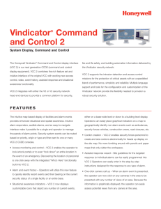 VCC Data Sheet - Honeywell Vindicator Technologies