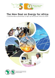New Deal on Energy for Africa