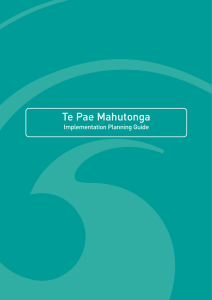 Te Pae Mahutonga Implementation Planning Guide
