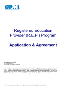 REP Application and Agreement