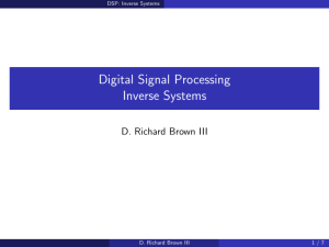 Digital Signal Processing Inverse Systems