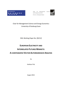 european electricity and interrelated futures markets: a cointegrated