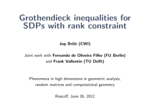 Grothendieck inequalities for SDPs with rank constraint
