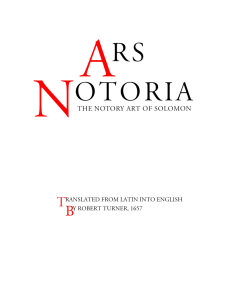 Ars Notoria - Hermetic.com